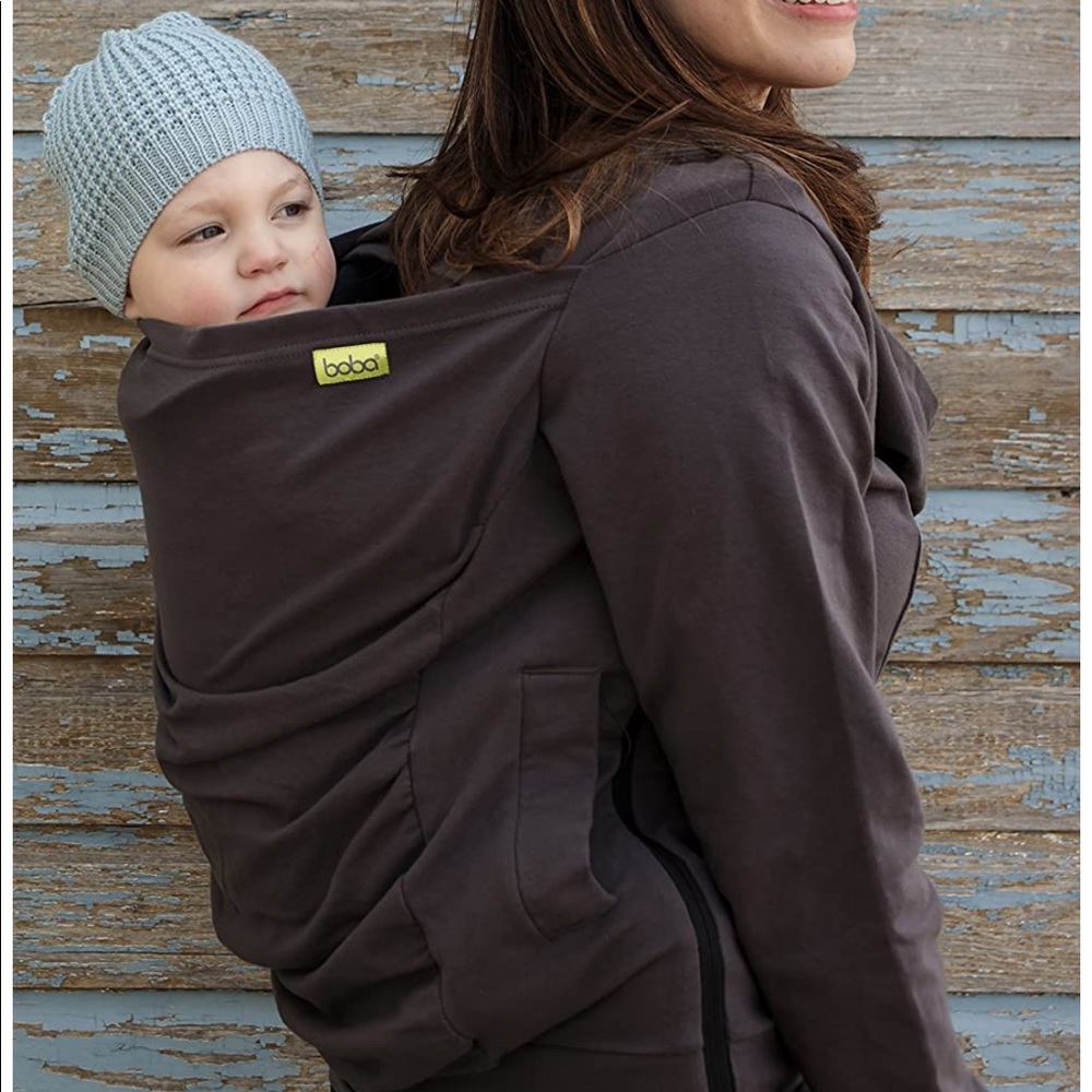 Women's Gray Hoodie Sweatshirt - Picture 2 of 2